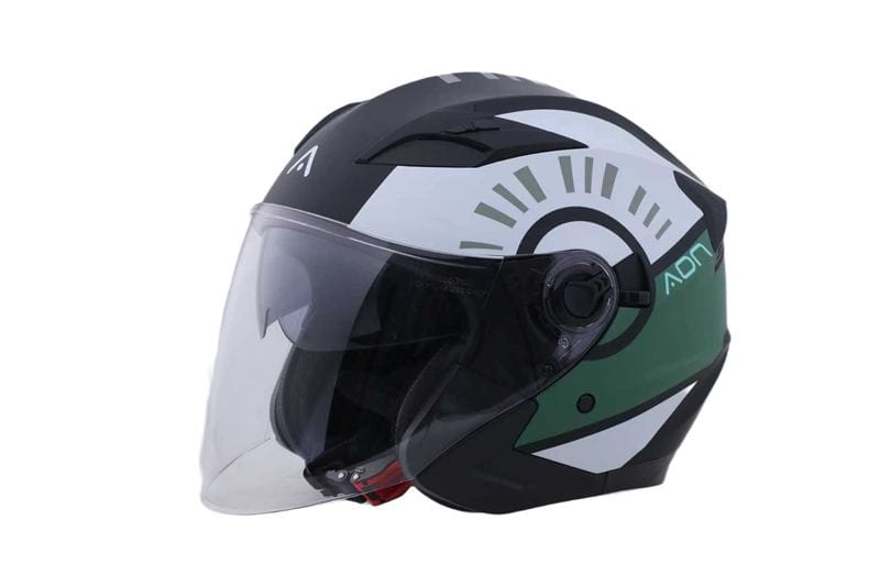Casco jet ADN Cosmo verde vivace